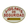 PLACA VIGILANTE SEGURIDAD HOMOLOGADA METALICA