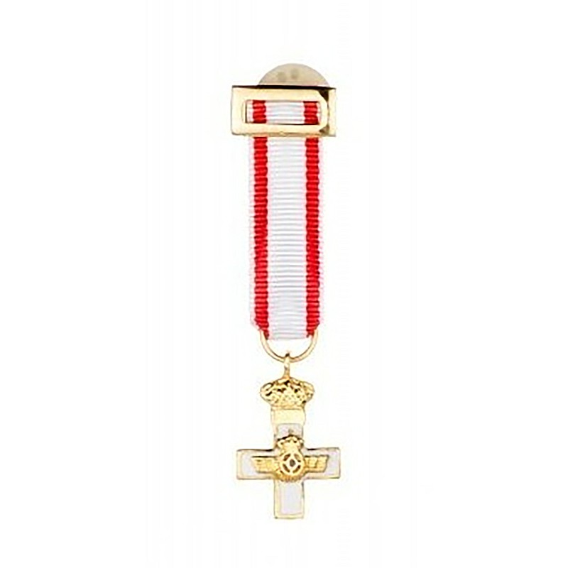 MEDALLA MINIATURA MERITO AERONAUTICO BLANCO