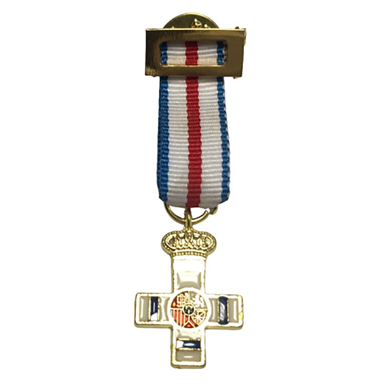 MEDALLA MINIATURA CRUZ MERITO MILITAR AZUL
