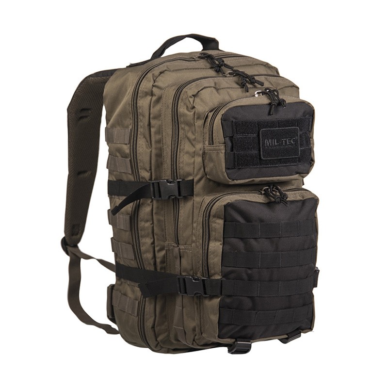 MOCHILA GRANDE MIL-TEC MOLLE VERDE-NEGRA