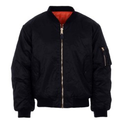 CHAQUETA BOMBER MA-1 NEGRA