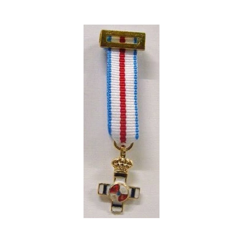MEDALLA MINIATURA CRUZ MERITO MILITAR AZUL