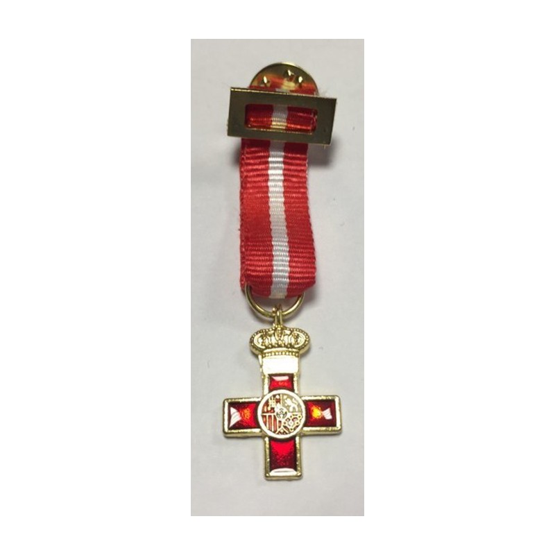 MINIATURA MERITO MILITAR DISTINTIVO ROJO