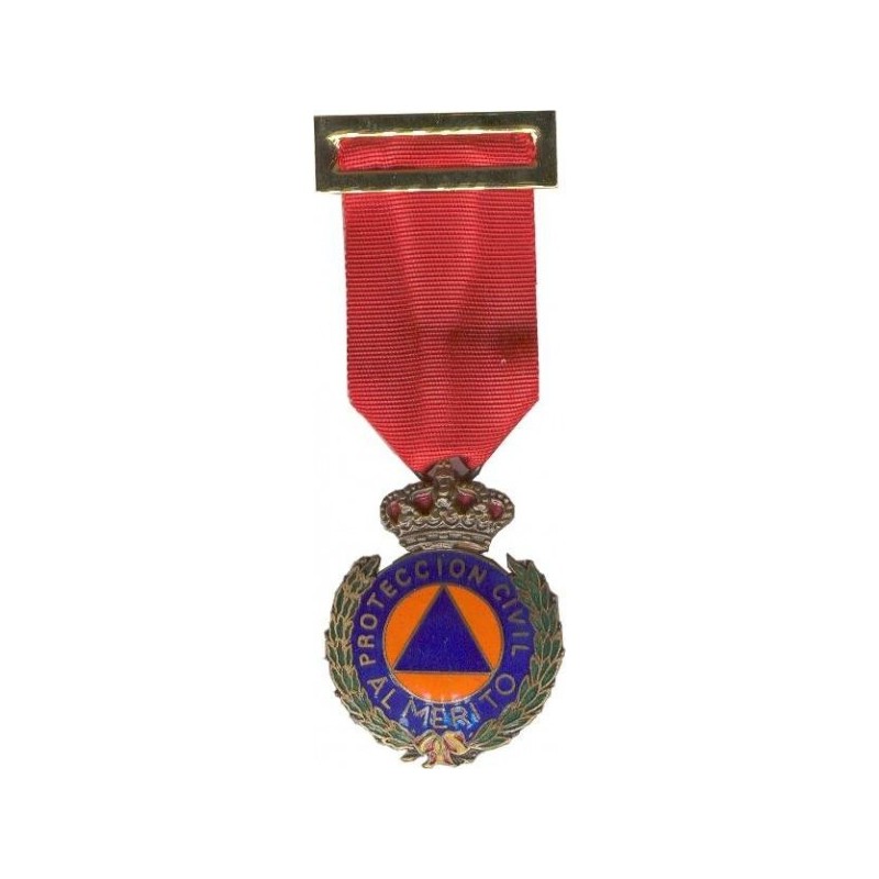 MEDALLA MERITO PROTECCION CIVIL ROJO BRONCE