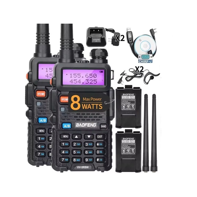 Pack 2 Walkies Largo Alcance Baofeng Uv-5R
