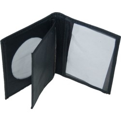 CARTERA LIBRO DOBLE PIEL NEGRA