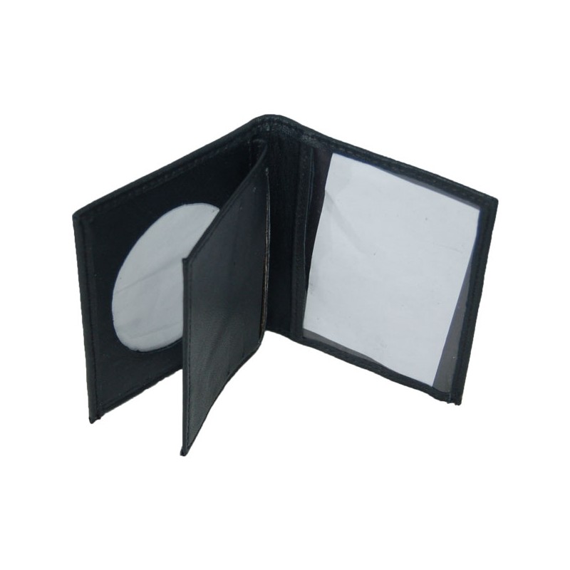 CARTERA LIBRO DOBLE PIEL NEGRA