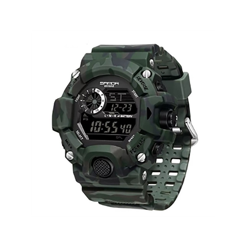 RELOJ DIGITL CAMUFLAJE VERDE