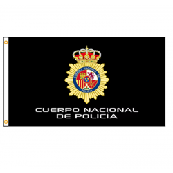 BANDERA 90 X 150 CM POLICIA NACIONAL NEGRA