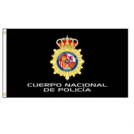 BANDERA 90 X 150 CM POLICIA NACIONAL NEGRA