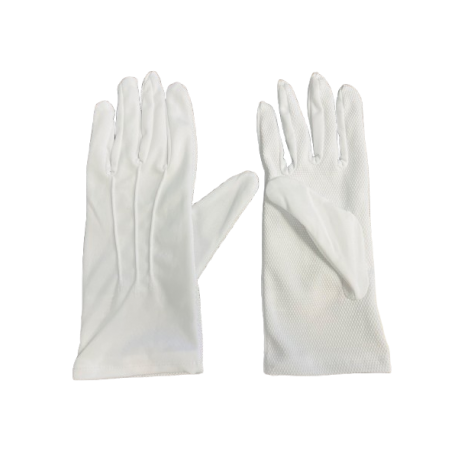 GUANTES BLANCOS CON AGARRE ANTIDESLIZANTE