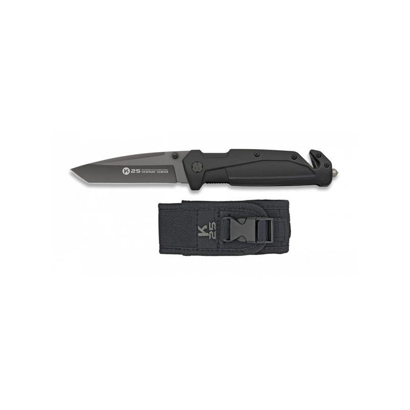 NAVAJA TACTICA K25 GOMA NEGRA