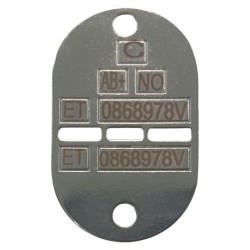 CHAPA IDENTIFICACION CON GRABACION