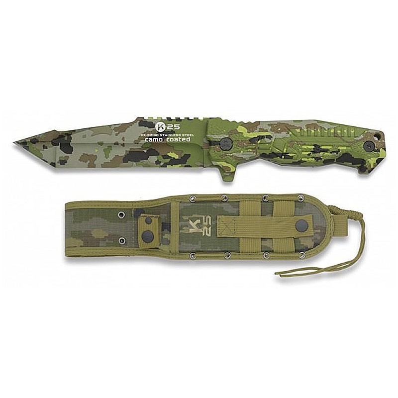 CUCHILLO TACTICO K25 CAMO 14CM