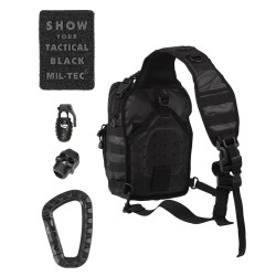 MOCHILA 1 HOMBRO 10L PIEL NEGRO